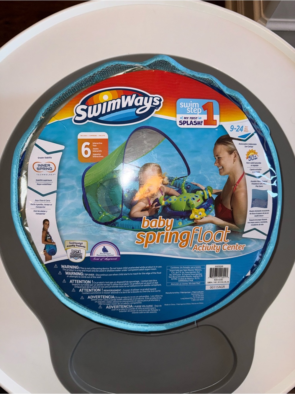 SwimWays Baby Spring Float Activity Center - Blue/Green, Frog